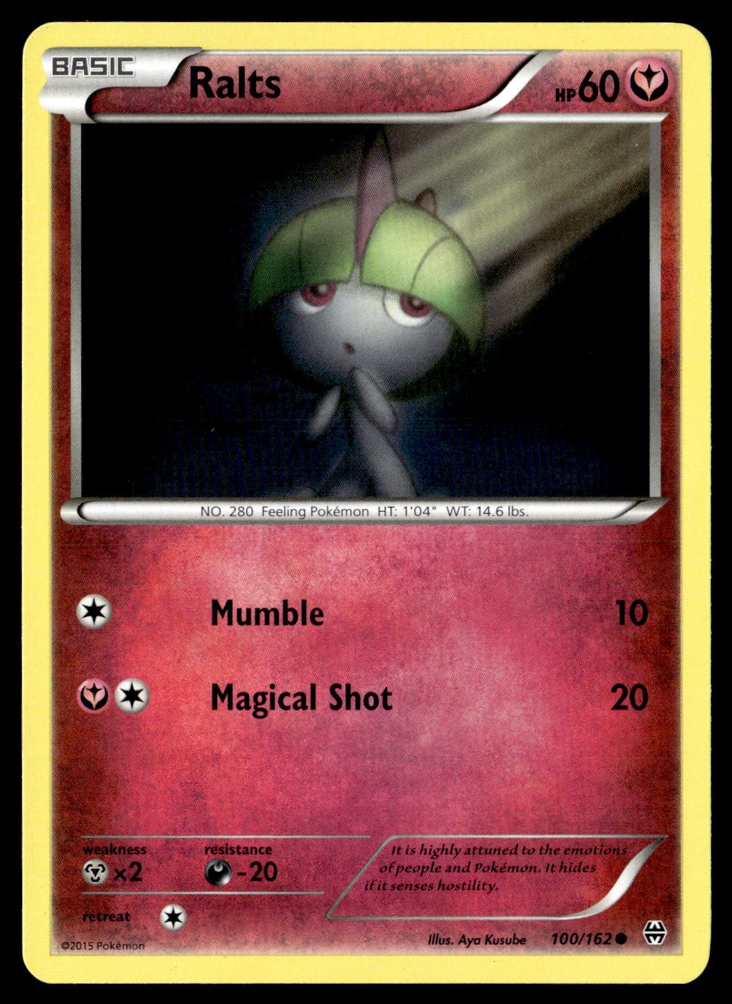 Ralts 100/162 Common BREAKthrough Pokemon Lightly Played