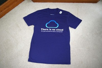 Theres No Cloud Its Just Someone Elses Computer Tech Humor Shirt Mens S Blue NWT