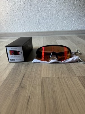 EQPE Athletic Sportbrille Matt Navy   Orange/Red Cat 2 Lenses