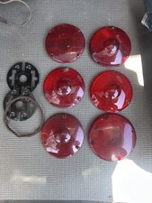 Lot Of 6 Signal-stat Sae Ls369 Light Lens Red Acrystat Cyclostat