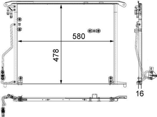 1X Mahle AC 334 000S Kondensator Klimaanlage FüR Mercedes-Benz-image