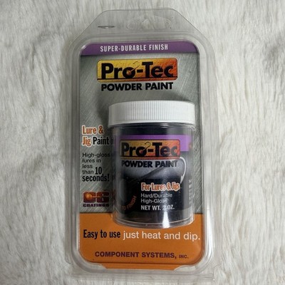 Pro Tec Powder Paint Black 2oz Jig Paint For Lures and Jigs High Gloss New