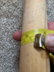 Vintage Wooden Rolling Pin Green handles aprox 15 1/2" 5 1/4" round 1  1/12 wide — photo 10
