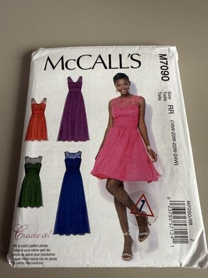 Mc Call s M7090 Damen Kleid Schnittmuster Größe 18W-24W Übergröße Curvy Party