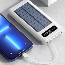 Power bank solare da 20000mAh con Doppia Modalità di Ricarica per Campeggio