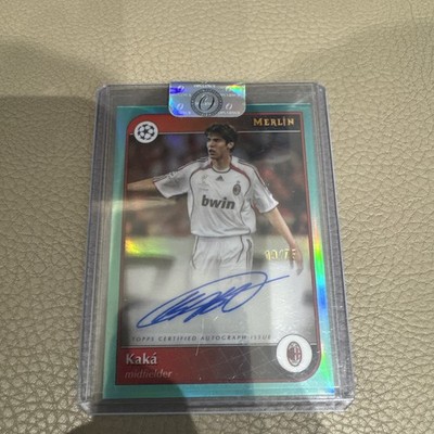 Topps Merlin Kaka Signed Autograph Numbered /75 AC Milan Football Card