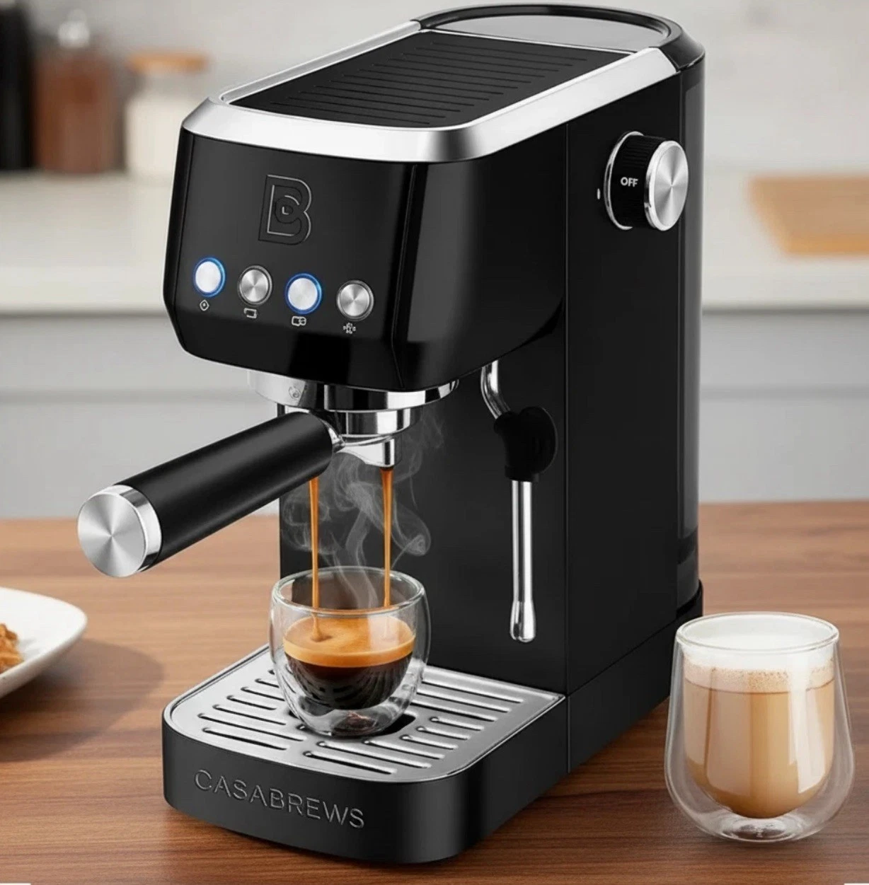 CASABREWS Espresso Machine 20Bar Espresso Maker Black
