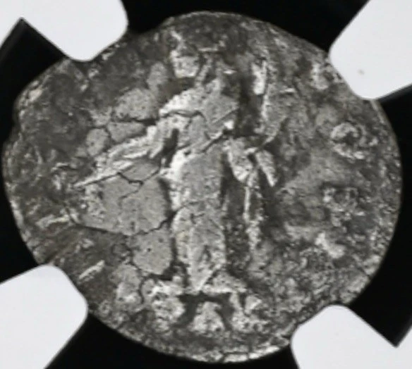 Moneda romana genuina Emperador Marco Aurelio Denario de plata 161-180 dC NGC Foto 3 de 4