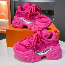 Height Increasing Fashion Sneaker Women Platform Creeper Ankle Boots High Heels