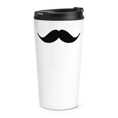 Lenker Schnurrbart Travel Mug Tasse Herren Hipster Bart lustig Thermobecher