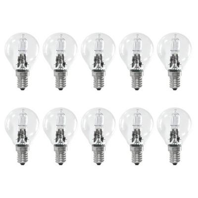 10 x Halogen Eco Tropfen Kugeln Glühbirne 42W = 60W E14 Glühlampe klar dimmbar