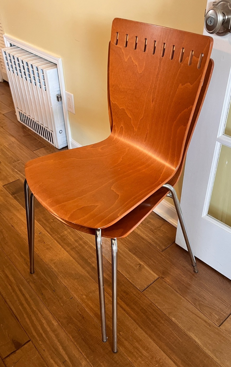 Vintage Wood CHAIR/S MCM Mid Century Modern-Calligaris-Satin