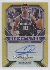 2020-21 Panini Prizm Signatures Gold Prizm 6/10 Justin James #SI-JJA Auto 1p5