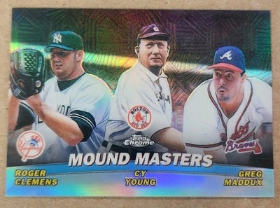 2001 Topps Chrome - Combos Roger Clemens, Greg Maddux, Cy Young #TC14 Refractor