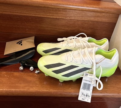 Adidas X CrazyFast.1 SG Soccer Cleats IE6626 White Black Lucid Lemon Men Sz 7.5