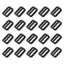 Bag Belt Glide Buckle 21mm/0.8" 20Pcs, Plastic Adjustable Buckle Fasteners