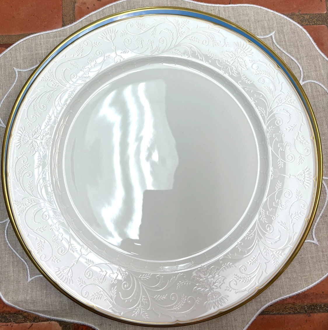 Royal Crown Derby Darley Abbey, Pure Gold Service Plate 11.75