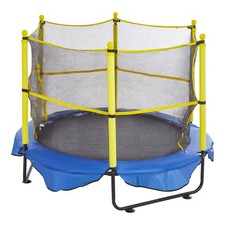 Mini 5FT Kids Trampoline, All-Steel Frame, Enclosed, Basketball  Balls