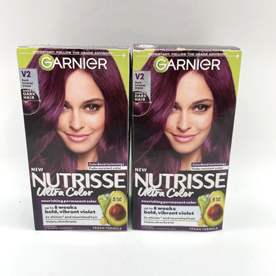 Garnier Nutrisse Ultra Nourishing Hair color Dark Intense Violet V2 2 Pack