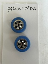 Pair of Blue Candies Silicone Tires Wheels for 1/24 scale slot car
