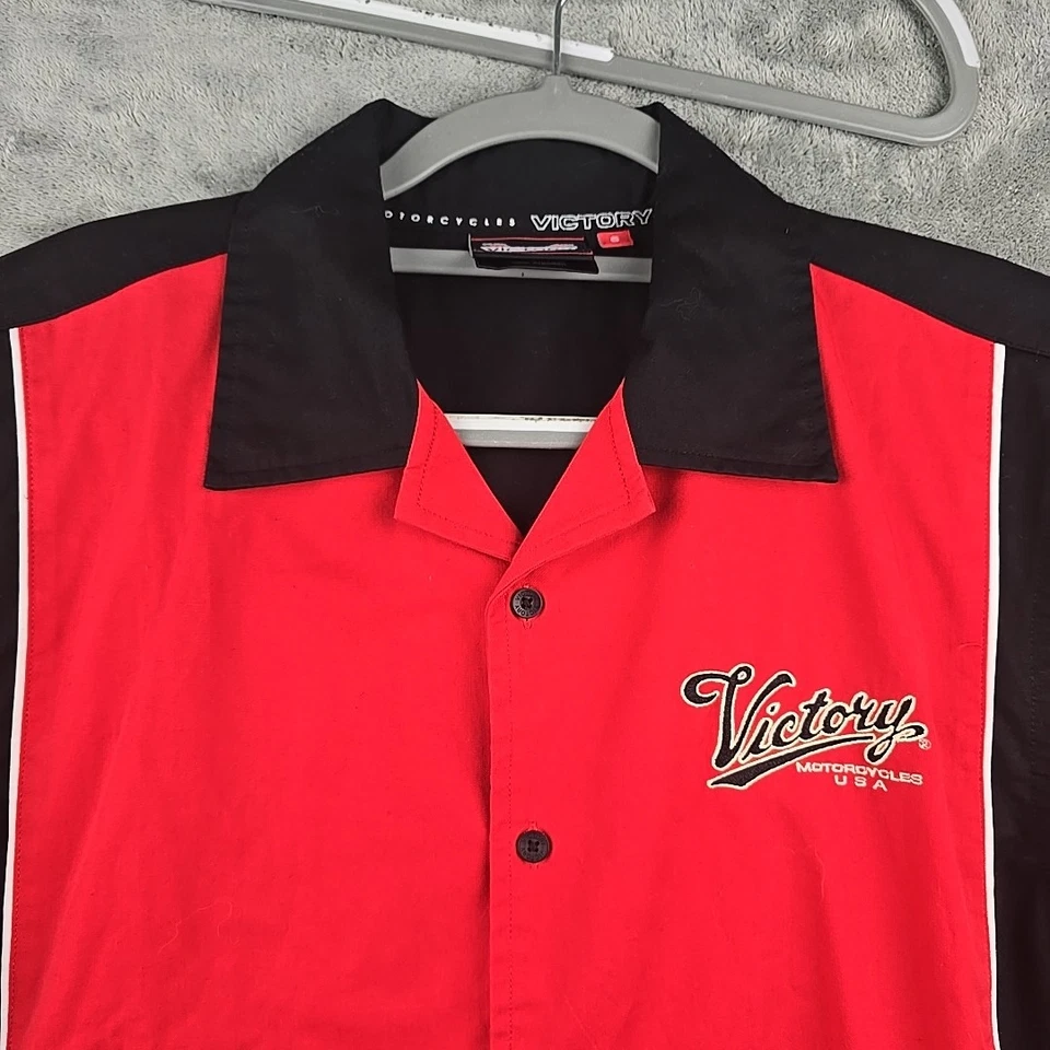 Victory Motorcycle Mechanics Shirt Size Small Button Up Short Sleeve Biker - Image 3 of 4
