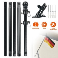 Fahnenmast 1.8m Fahnenstange Fahnenhalter Hau...
