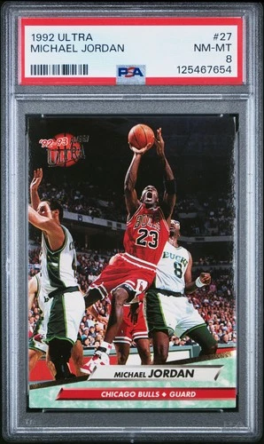 1992 Ultra #27 Michael Jordan PSA 8 NM-MT Chicago Bulls HOF SP