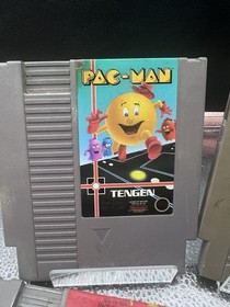 NES Game Lot (4) &ndash; Tetris, Excitebike, Pac-Man Tengen, Heavy Barrel &ndash; Tested