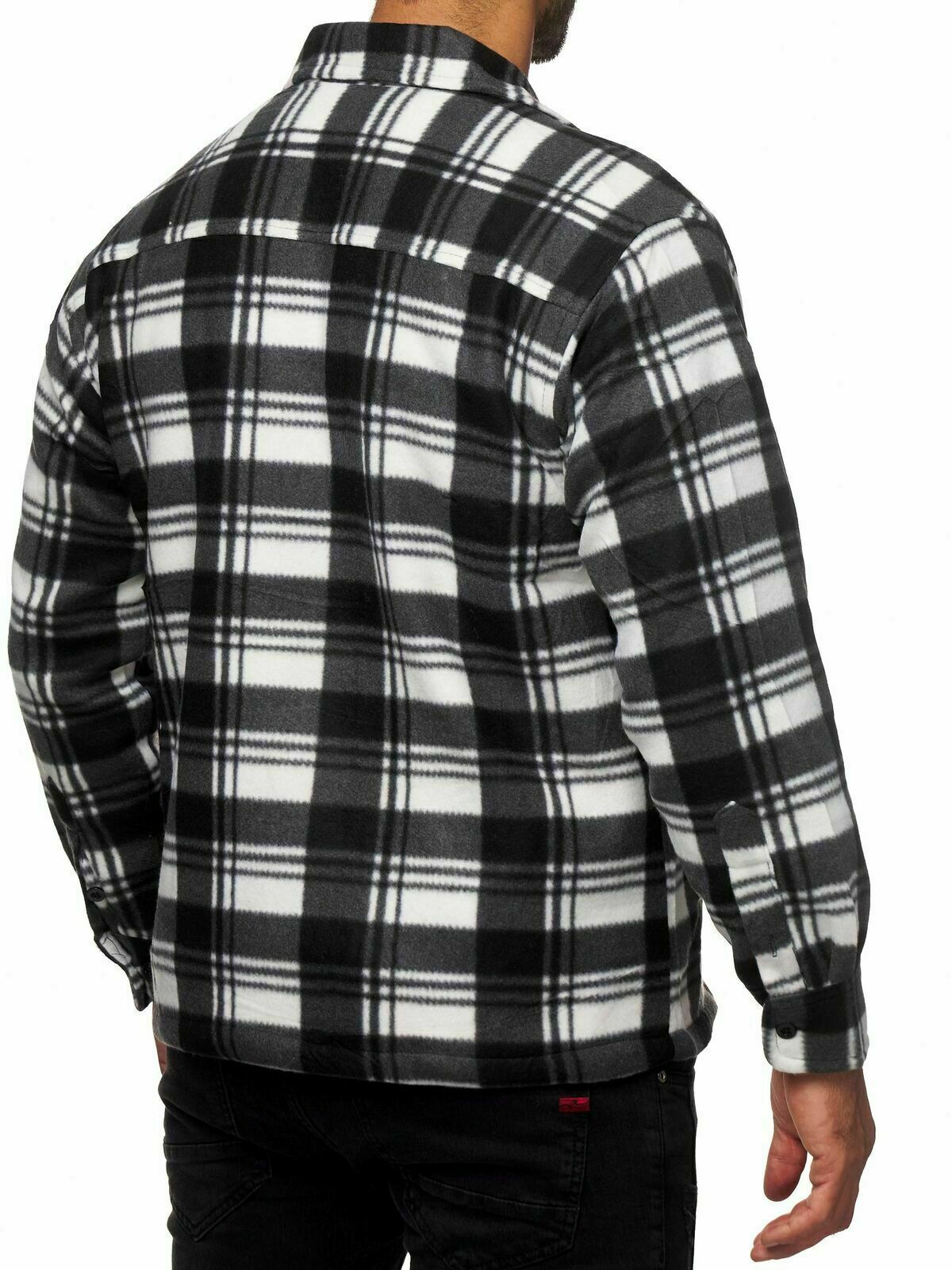 Herren Holzfällerjacke Gefüttert & Kariert - Warme Flanelljacke Für Winter