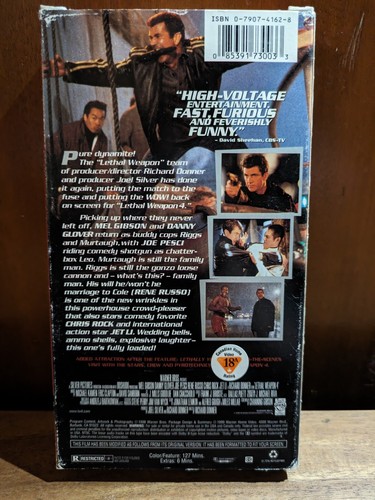 Lethal Weapon 4 Movie VHS Lot 1 2 3 4 Mel Gibson Danny Glover - Picture 12 of 13