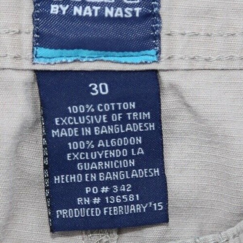Men's Nat by Nat Nast Cargo Shorts Beige 100% Cotton Size 30 - Picture 4 of 6