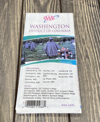 2006 - 2008 AAA Washington District Of Columbia Map Vicinity Series 