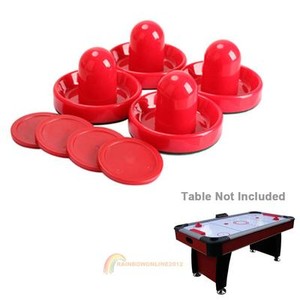 4pcs Air Hockey Table Goalies With 4pcs Puck Felt Pusher