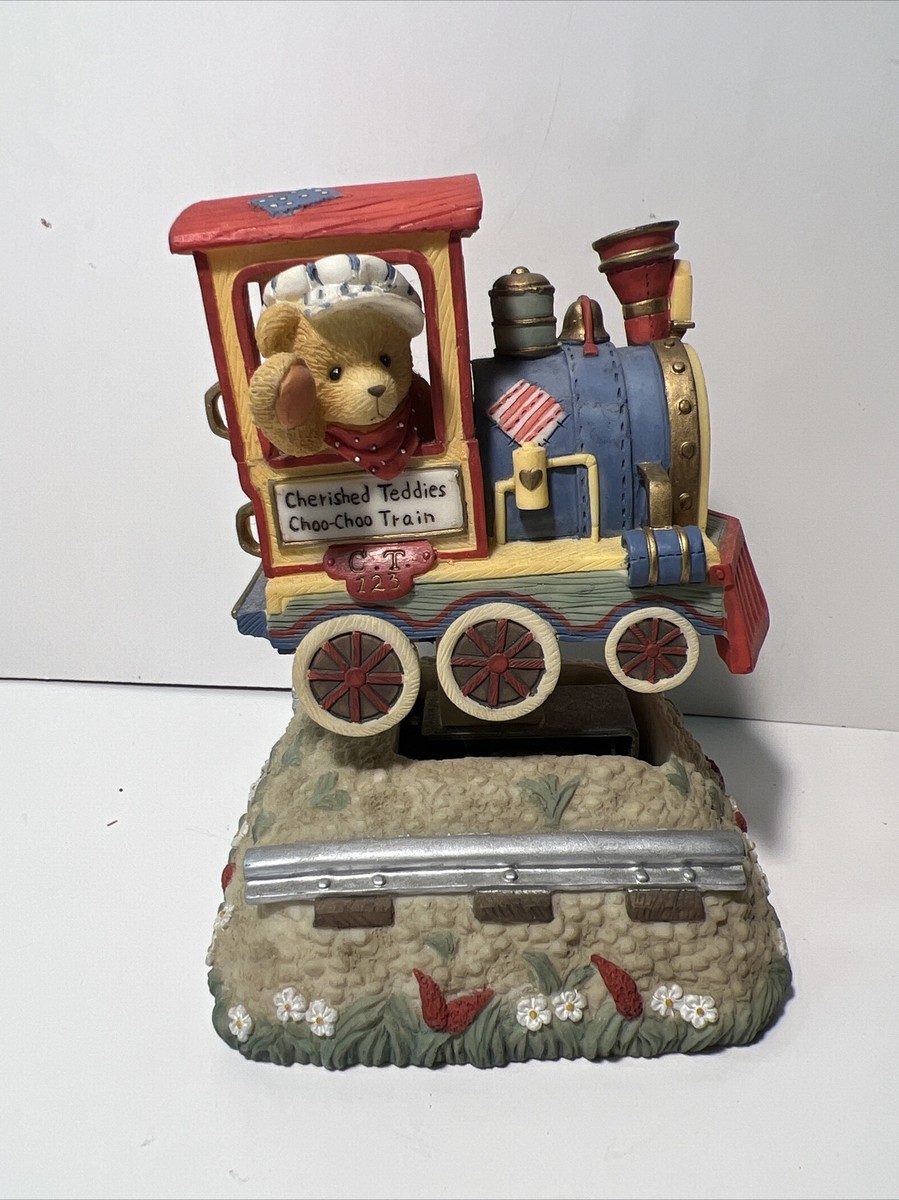 Cherished Teddies Toyland 331465 Bear Choochoo Train Musical
