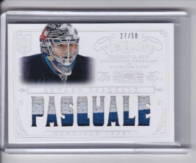 2013 PANINI NATIONAL TREASURES EDWARD PASQUALE RC TIMELINE MATERIALS PRIME 27/50