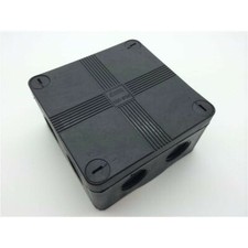 IP66 Black Weatherproof Outdoor External Junction Box Complete With Connector