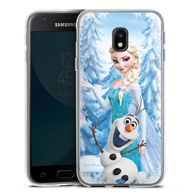 Samsung Galaxy J3 17 Silikon Hulle Case Frozen Elsa Olaf Ebay