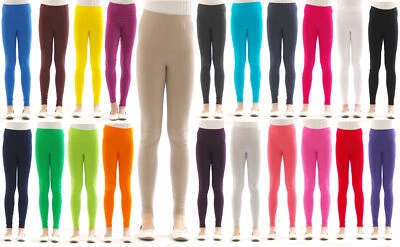 Kinder Mädchen Leggings Hose lang aus Baumwolle blickdicht hauteng Legging - Bild 1 von 3