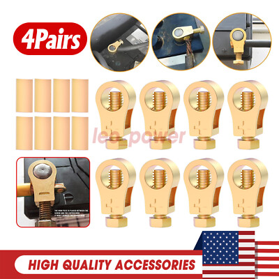 8Pcs Cable Clamp Battery Connection Clip Car Battery Pure Copper Terminal Wire