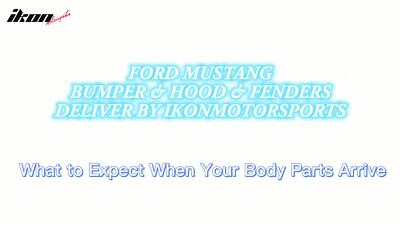 Fit 10-14 Ford Mustang Front Bumper Cover GT500 Style Conversion with Grill Lip