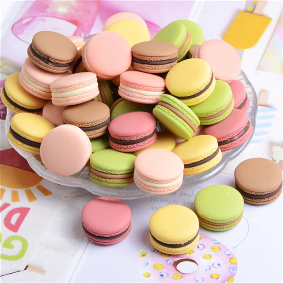 23x23x13mm Bulk Fake Macaron Food Miniatures Resin Embellishments Decors 10 pcs - Image 4 of 4