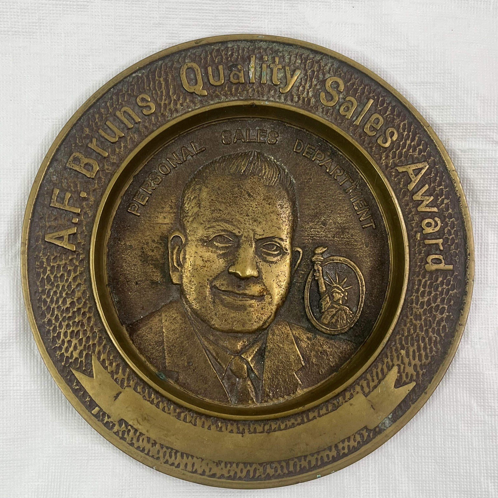 A.F. Bruns Quality Sales Award Plate Tray Wall Decor eBay