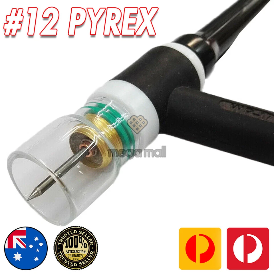 Pyrex Glass TIG Cup Kit - 2.4mm FUPA - WP 17 18 26 - BBW  FURICK MILLER SIZE 12 — 第 4/4 张图片