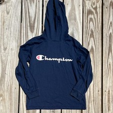 CHAMPION Youth Light Weight Navy Blue Pullover Size Small