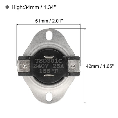 Whirlpool Dishwasher Heating Elements Washer & Dryer Parts Genuine Whirlpool OEM Dryer Thermostat WP3387134 - Replaces L-155-25, 3387134, 3-6910 WP3387134 OEM Thermostat - Foto 11