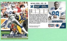 1991 Pro Set Football Michael Irvin #132 Cowboys👍