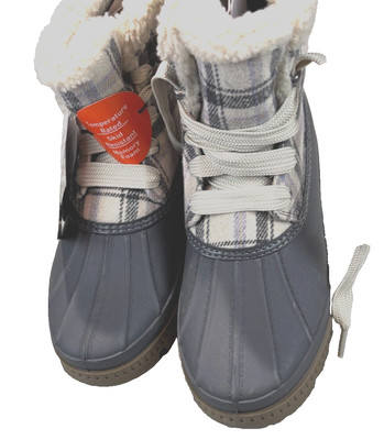 Ozark Trail Womens Duck boots grey Size 9 Boots  Winter Rubber  snow warm
