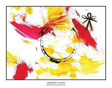 Moneigh print painted by Triple Crown Winner Justify at Coolmore