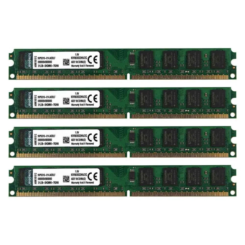 Kingston 8GB 4GB 2G DDR2 800Mhz PC2-6400U KVR800D2N6/2G Desktop PC Memory RAM AB - Image 3 of 4