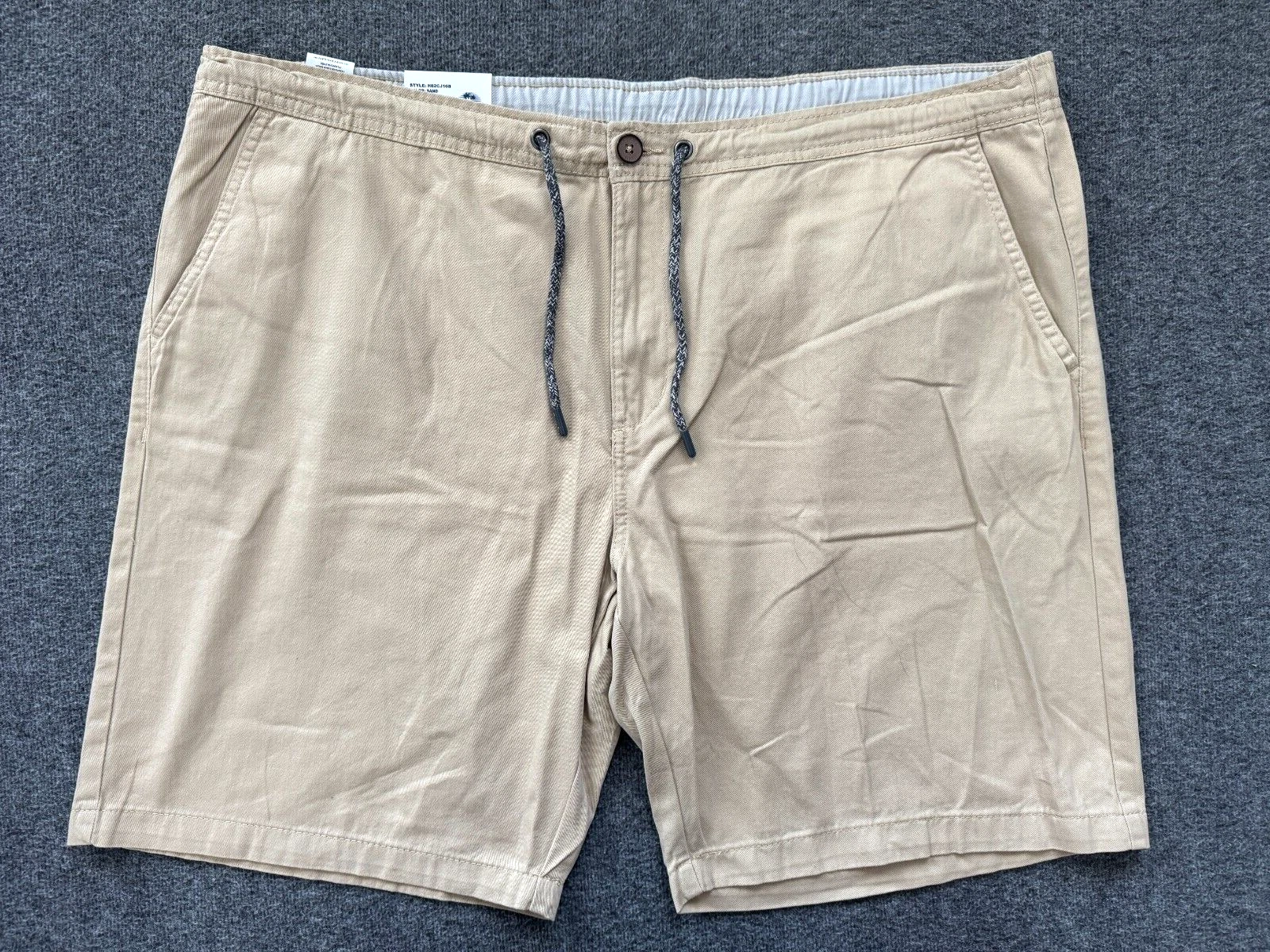 NWT Havana Jim Chino Shorts Men's 42 Sand 100% Cotton Drawstring $50 MSRP